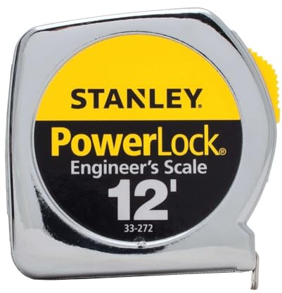 Stanley 680-33-272 - Flessometro con frazioni decimali, 3,6 m