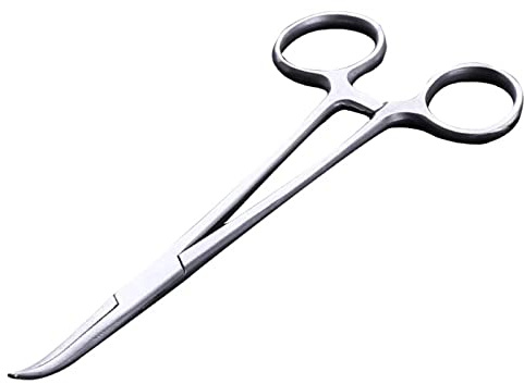 WYSUMMER Hemostatic Forceps, Stainless Steel Dog Cat Pet Scissors Ear Hair Clamp Fishing Scissors Tools (18CM bent)