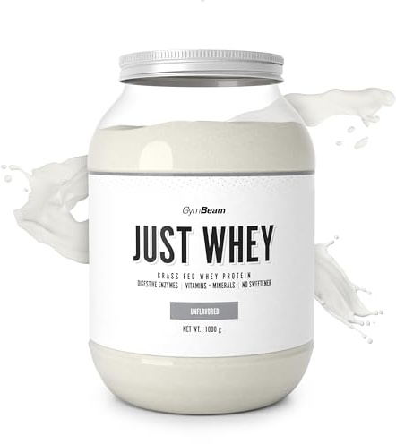 GymBeam Just Whey, Proteine in Polvere Multicomponente da Siero di Latte, Whey Protein, Concentrato e Idrolizzato, 22,4g Proteine per Dose (1000 g, Unflavored)