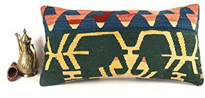 Kelim Kissen 30x60 cm Kissenbezüge Türkisch Handgewebt Kelim Kissenhülle Dekokissen Sofakissen Zierkissen Kelim Teppiche Kissenbezüge code A2293