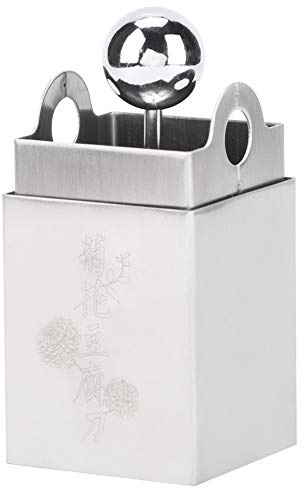 Yuecoom Tofu-Schneider aus Edelstahl, praktische quadratische Tofu-Pressform, DIY Tofu Paneer Käsemesser,Tofu-Form Küchenwerkzeug,Tofu Schimmel für Zuhause Tofu-Presse (Chrysanthemum shape)