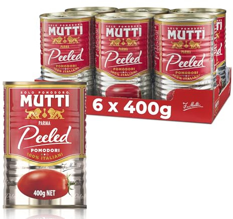 Mutti - Pelati Peeled Tomatoes, 400g, (Pack of 6)