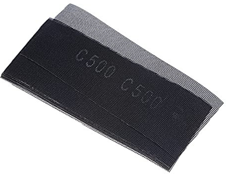 sourcing map 5pcs Mesh Sanding Sheets 500 Grits 4-1/2-inch x 11-inch Mesh Sandpaper Pad for Wood Wall Repair, Dust-Free Wet/Dry Polish