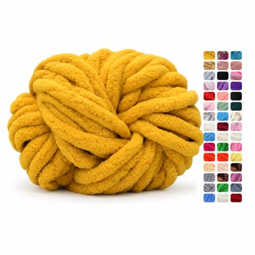 Maxee Dicke Wolle Garn 250g, Sperrige Armstricken Wolle, Soft Arm Knitting, XXL Grobstrick Weiches Wollgarn, zum Häkeln für Decke, Perfekt zum Weben von Haustier Nest, Decken, Zierkissen