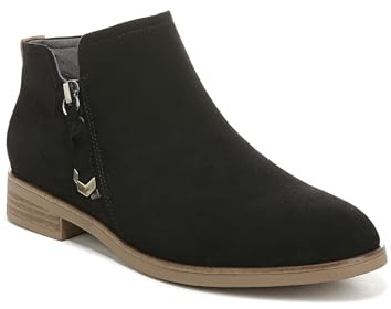 Dr. Scholl's Shoes Women's Astir Booties Ankle Boot, Black Fabric, 6.5 Wide