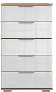 möbelando Hochkommode >Easy Plus< (BxHxT: 49x102x41 cm) in Plankeneiche