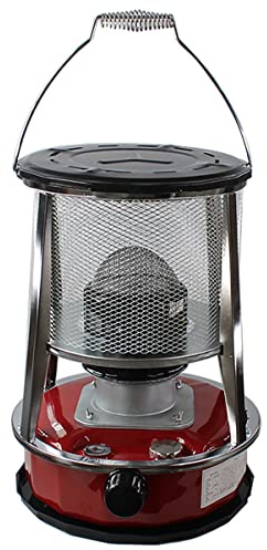 9000Btu/H Chauffage D'appoint Petrole, 4.5L Poele A Petrole De Feu Réglable Pour Terrasse Accueil Intérieur Extérieur Terrasse De Camping,Rouge