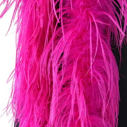ISAKEN Federboa 200 cm, Boa Federn Feder-Schal Verkleidung einfarbig Federdichten Flauschige Girlande Straußenfedern für Damen Kinder Karneval Fasching Stola Kostüm Party Heimdekoration