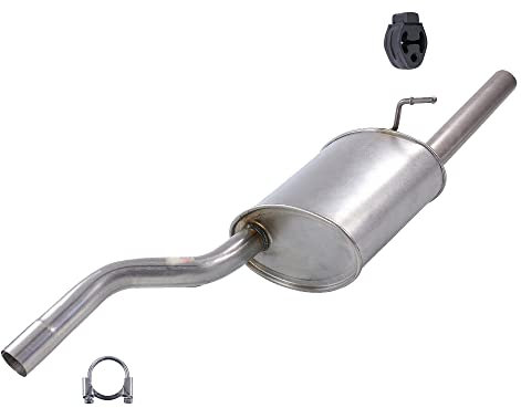 ATEC Germany Auspuff Schalldämpfer Set 1x Endschalldämpfer, mit Montagematerial Kompatibel mit FORD FOCUS Mk1 Turnier (DNW)