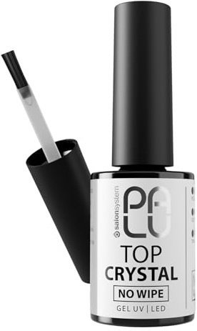 PALU - Hybrid Top Coat - Top Hybridlacke - Schützt das Nageldesign - Nagellack für Nägel Behandlung - UV/LED - NO WIPE CRYSTAL, Transparent, 11g