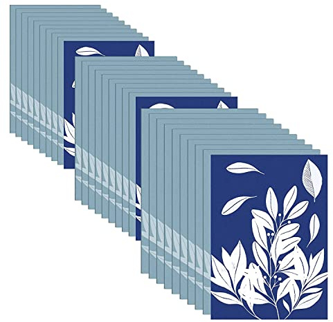 50 Blatt Solardruckpapier Cyanotype A4 A5 A6 Solardruckpapier Sensibilität Natur Druckpapier für Kinder und Erwachsene