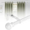 Barra de Cortina, 71-213cm Barra de Cortina con Soportes Ajustables de Acero Inoxidable - 16mm Diámetrobarra de Barra de Cortina Extensible Juego de Accesorios con Pieza de Extremo Redondo/Blanco Mate