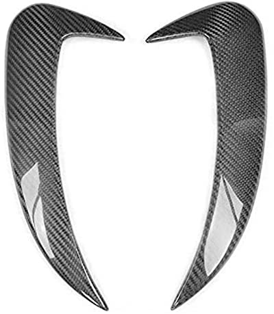 FGAITH dsfik Für Mercedes Für Benz C Klasse W205 C43 C63 AMG 2014~2019 Auto Hinten Stoßstange Spoiler Air Vent Trim Hinten Seite Vent Canard Einsatz Abdeckung (Color : Carbon Texture)