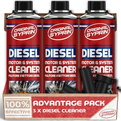 SYPRIN Pulitore Iniettori Diesel, ottimizza e pulisce iniettori 3x500ml | ugelli di iniezione, - per tutti i motori diesel