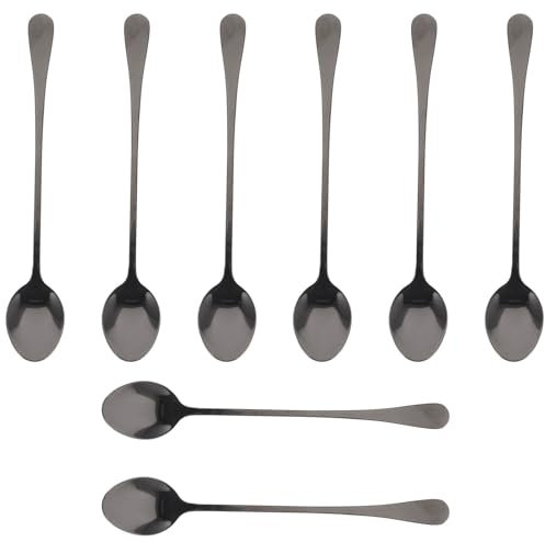 MAGICLULU 8St Heimlöffel Trinklöffel Löffel mit langem Griff ice cream scoop löffel set Löffel für Kaffee zarte Löffel Teelöffel Eisgetränk Eislöffel Rührlöffel Rostfreier Stahl