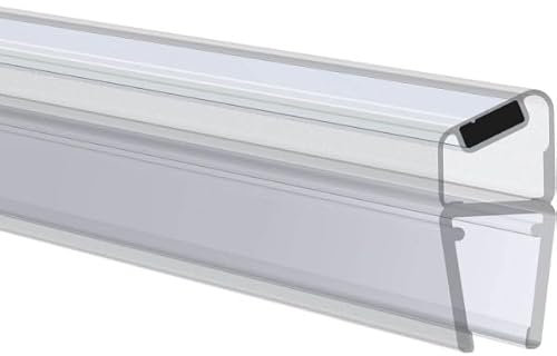 Gedotec guarnizione magnetica a labbro per porte doccia idrorepellente | 1 coppia guarnizione profilo 135° | per docce ad angolo | lunghezza: 2 m | guarnizione doccia 6mm - 8mm| guarnizione porta PV