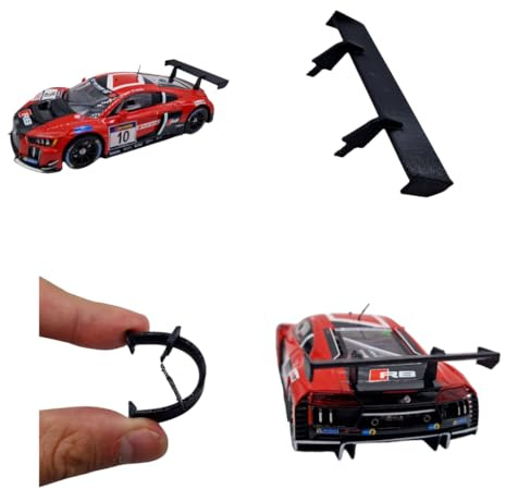 Blackslot Flexibler Spoiler – Carrera zubehör für 132 Audi R8 LMS, Carrera Bahn Tuning ersatzteil kleinteil für slotcars