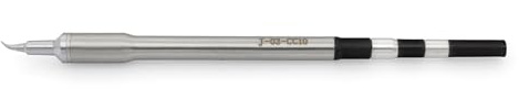 QUICK Kartuschen-Lötspitze abgewinkelt 30° schlank verlängert nadelspitz Ø 0,1mm rund | 3,5mm Lot-benetzt für TS8, TS8+ Lötstation mit Kalibrier-Chip 150 Watt, 100°-500°C, TSS08-J03