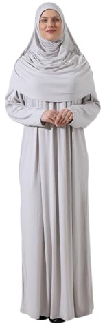 ihvan online Muslimische Gebetskleidung für Frauen, Islamisches Abaya mit Hijab, One Piece Langarm islamischen Dress