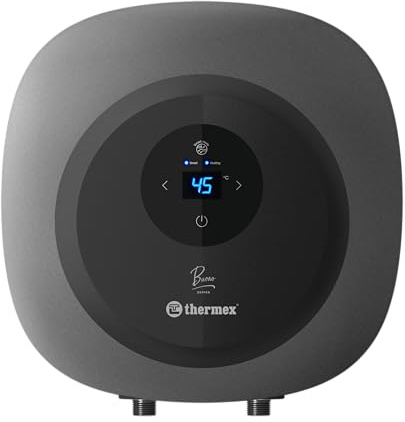 Thermex Buono Warmwasserspeicher 10 L Obertisch – Digitales Display, Temperaturregelung bis 80 °C, 1500 W, CE-zertifiziert, Energieeffizient, Modernes Design, inkl. Sicherheitsventil, Schwarz