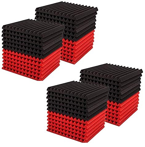 Losueeun 50 Pieces Soundproofing Sheet Sound Insulation Studio Foam for Wall Sound Insulation Plate for Home Studio, 2.5 x 30 x 30 cm