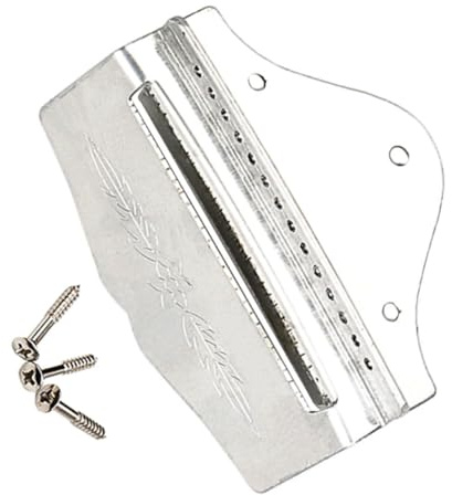 HAMPPLIES Metal Mandolin Tailpiece Made of Sturdy Metal for 14 String Mandolin Silver Colour to Improve Volume and Tone Accessory