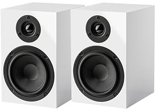 Pro-Ject Speaker Box 5 E, HiFi Regallautsprecher mit 2-Wege-Bassreflexprinzip, 5-Zoll-Fiberglas-Bass/Mitteltöner, Robustes MDF-Gehäuse, inklusive Lautsprecherabdeckung (Weiß)