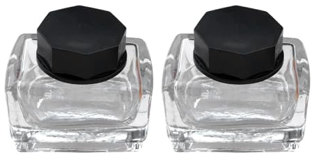 Amagogo 2x Glasflaschen, Tinte Nachfüllflaschen wiederverwendbare Mini -Nachfüllflaschen mit Kappe für Zuhause, Flüssigkeit