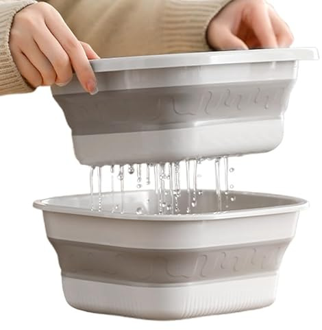 Kustimantu Coladores y Skimmers, Colador plegable con tazón y filtro de doble capa, cesta de doble capa, lavado de verduras, accesorio escurridor pasta y herramientas de limpieza, indispensable cocina