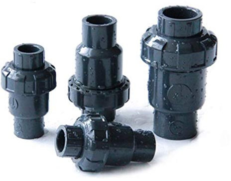 TADZKKIWM Rückschlagventile, PVC-Rückschlagventil, 50 mm, innere Kunststoffklappe, Rückschlagventil, DN25, DN32, DN40, DN50, Universalventil, vertikal, horizontal, 1 Stück(DN50)