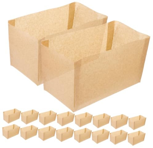 VILLFUL Papier Sulfurisé Antiadhésif Pour Pain Lot De 50 Caissettes En Papier Capacité 250g Résistant à La Chaleur Cuisson Démoulage Facile Couleur Kraft