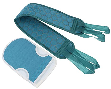 LRXIYODE 2 Stück Peeling Handschuhe aus Feiner Faser in Blau mit Komfortabler Passform und Langem Streifen Design für Effektives Körper und Rückenpeeling unter Dusche