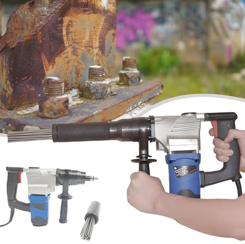Elektrisches Hand-Rostentfernungswerkzeug, Schiffsentrostungshammer mit Nadelskalierer 3600-4500 U/min, Elektrische Rostentfernungs-Nadelpistole mit Sprühfunktion,110V