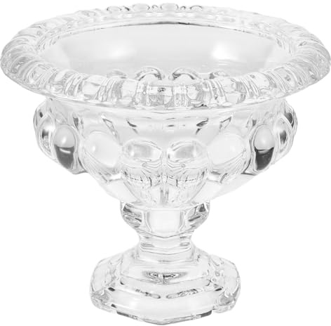 ROMISBABA Coupes à Glace Verre Transparent avec Pied Bols Dessert Décoratifs Style Européen pour Élégante de Fruits et Snacks Froids pour et Cadeaux