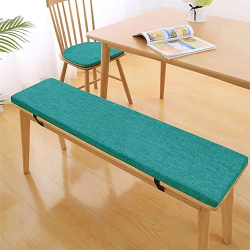 Washable 3CM Thick Bench Cushion Outdoor Garden Seat Pad Patio Chair Cushion Beer Garden Seat Cover Light Blue 140x55CM Comfortable Bench Pad for Terrace & Dining Areas