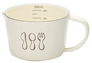 jojofuny Tasse à Mesurer Émaillée Petite Taille 1 Pièce Graduation Tasse à Café Graduée Résistante à la Chaleur pour Pâtisserie Cuisson et Préparation de Boissons