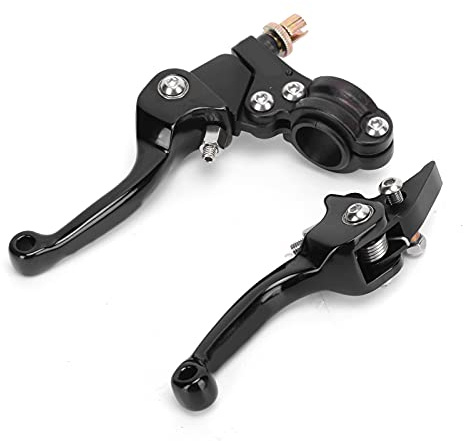 CFTGIW 22-mm-Kupplungsbrems-Klapphebel, Korrosionsbeständig, für Motorrad, ATV, Off-Road-Motorrad Verschleißfeste Hand. Die Lebendige Hand Hat Auswirkungen auf den Griff und Korrosion (A (schwarz))