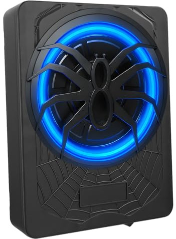 Realdio Subwoofer Activo para vehículos, diseñado para colocarse bajo el Asiento, 1200 W de Potencia máxima, Conductor de 10 Pulgadas, con iluminación Ambiental Azul, con Amplificador Integrado.