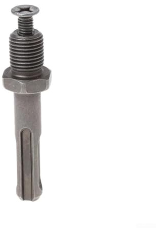 SDS PLUS Bohrfutter-Adapter, Karbonstahl, Rundschaft, schlüsselloser Stecker, 12 mm Gewindedurchmesser für Elektrowerkzeuge mit Sechskantschaft, Grau