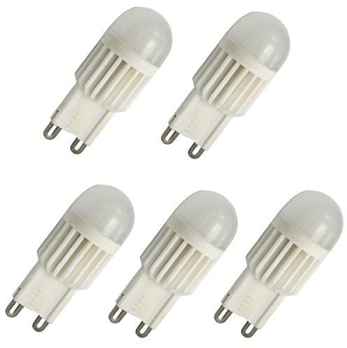 Aoxdi 5 Stück Dimmbar G9 LED Leuchtmittel 3W, Warmweiß, LED Lampen Licht | G9 Energiesparlampe Keramik LED Strahler Birne, AC220-240V