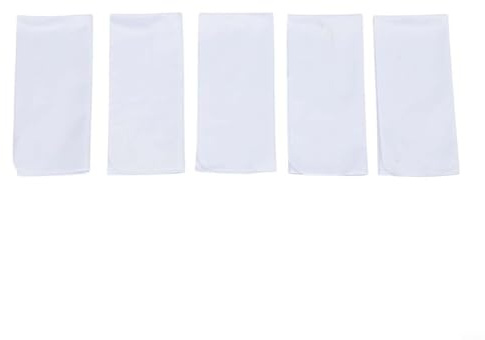Anti-Static Microfiber Cleaning Cloth for Vinyl Records LP Turntable and Phonograph 24x16.5cm Reusable Dust Remover for Sensitive Surfaces Black or White 5 Pack(White)