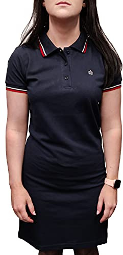 merc damer retro poloklänning marinblå