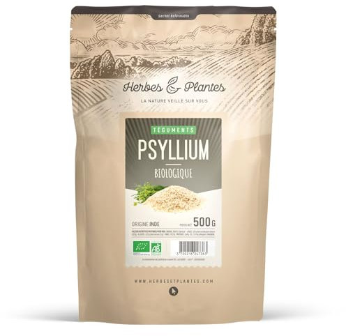 Herbes Et Plantes Psyllium Blond Bio 99 % Pur Téguments 500 g