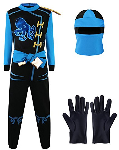 Katara 1771 (Plusieurs Modèles) Combinaison De Guerrier Ninja Pour Garçons, Dégusiement Jay Walker - Taille L (8-10 Ans)