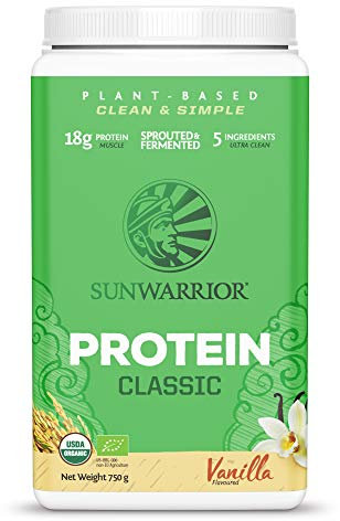 Sunwarrior Classic Plant-Based Vanilla Protein Powder, 750 g