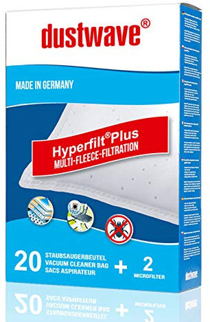 20 Staubsaugerbeutel | Staubbeutel passend für Philips Power Go, FC 8240/09 von dustwave® Marken20 Staubsaugerbeutel Made in Germany + inkl. Micro-Filter