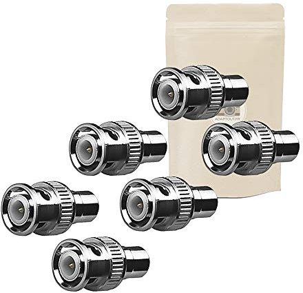 Adaptout 6x Adattatore da BNC maschio a RCA femmina - Connettore video s-video coassiale marca francese