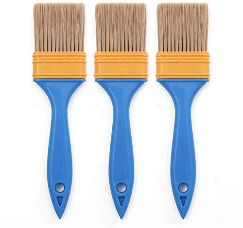 3-teiliges Nylon-Pinsel-Set, flach, Mehrzweck-Wandpinsel, flacher Künstlerpinsel, Malpinsel für Acryl, Öl, Aquarell und Gouache (6,3 cm)