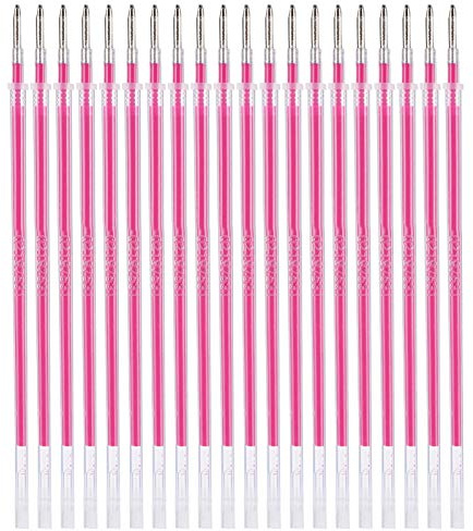 Pssopp 100Pcs Red Heat Erasable Pens Nachfüllstoff Hochtemperatur Verschwindende Stifte Nachfüllstoff Markierungsstift Set für Quilten Nähen Schneiderei Stoff