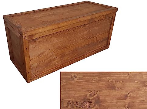 TOTAL WOOD 2012, Arcón de Madera Natural Impregnada, Modelo Samuel, Organizador con Marcos Reforzados para Interiores y Exteriores (100x40x45, Alerce)